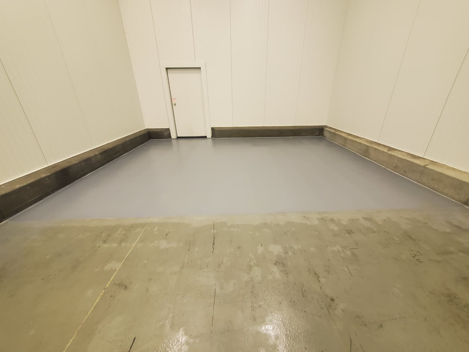 Restaurant exit door and ADA barrier work